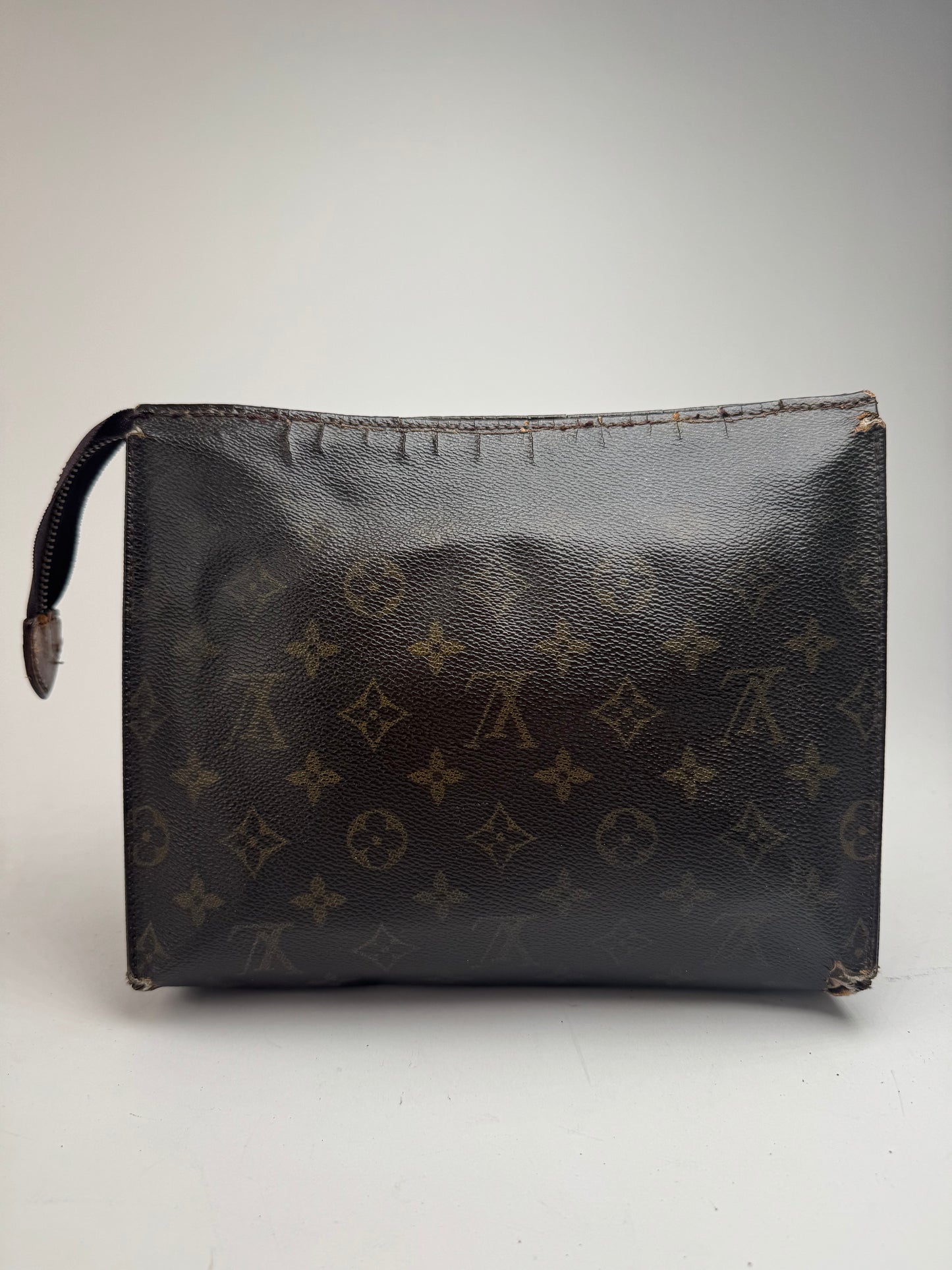 Pochette vintage Louis Vuitton en cuir Monogram marron