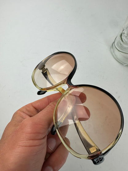 Vintage Balenciaga Acetate Sunglasses Black