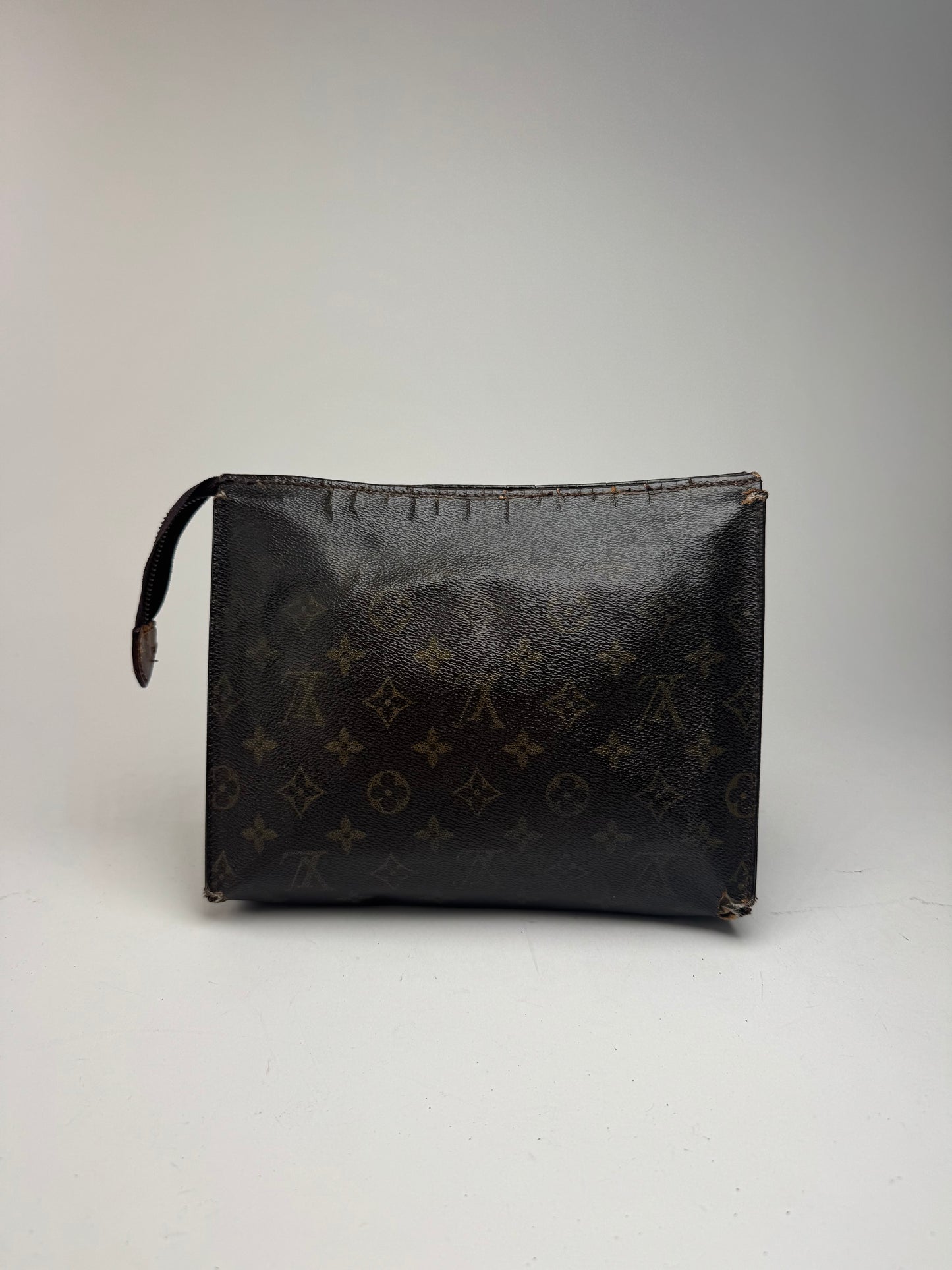 Pochette vintage Louis Vuitton en cuir Monogram marron