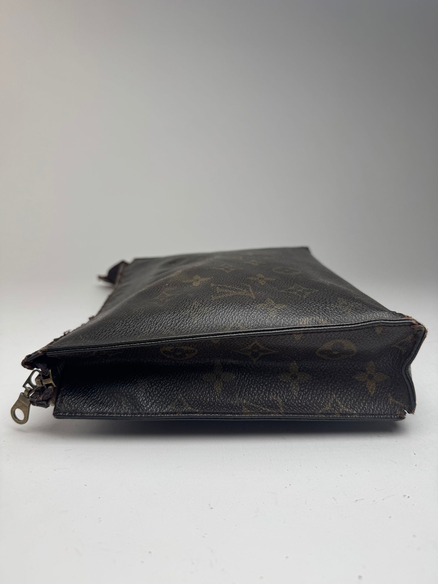 Pochette vintage Louis Vuitton en cuir Monogram marron