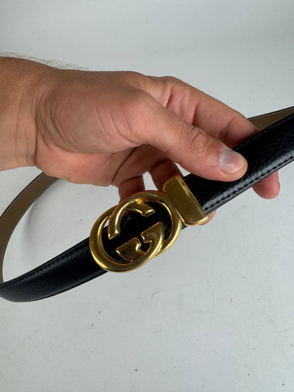Vintage Gucci Leather belt black