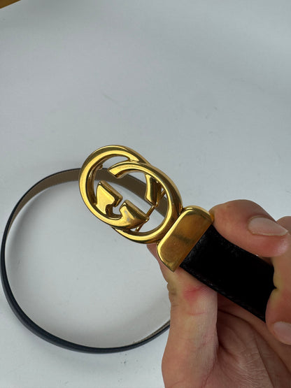 Vintage Gucci Leather belt black