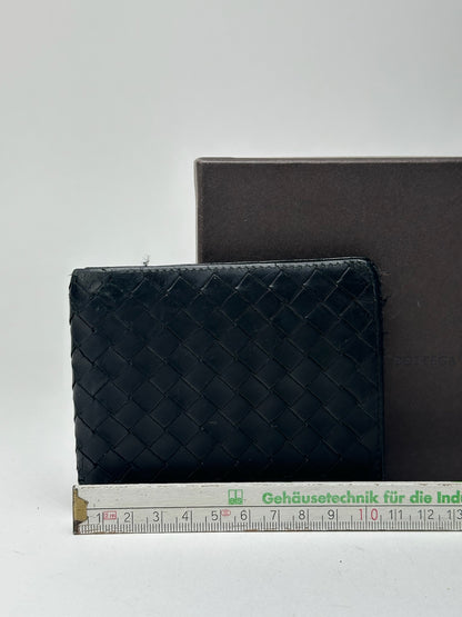 Vintage Bottega Veneta Intrecciato Leather wallet Black