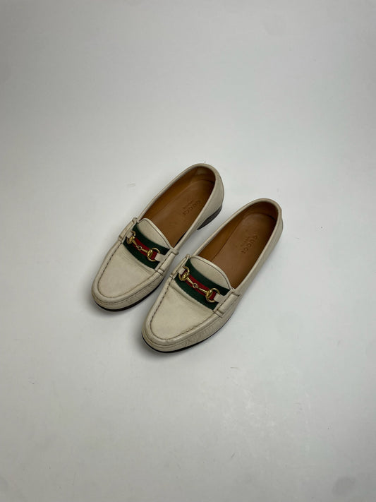 Vintage Gucci Leather Mokassins White EU35