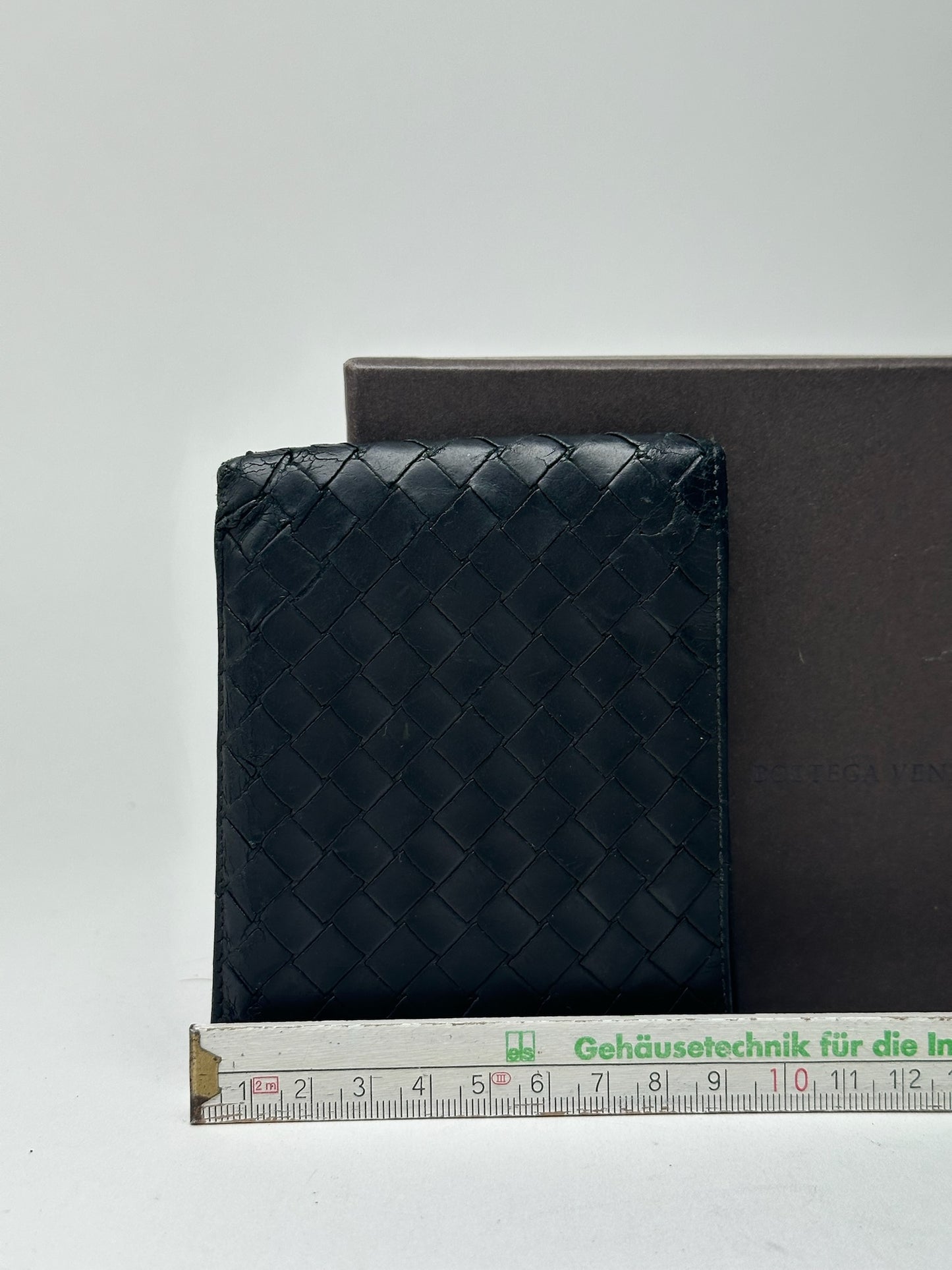 Vintage Bottega Veneta Intrecciato Leather wallet Black