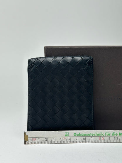 Vintage Bottega Veneta Intrecciato Leather wallet Black