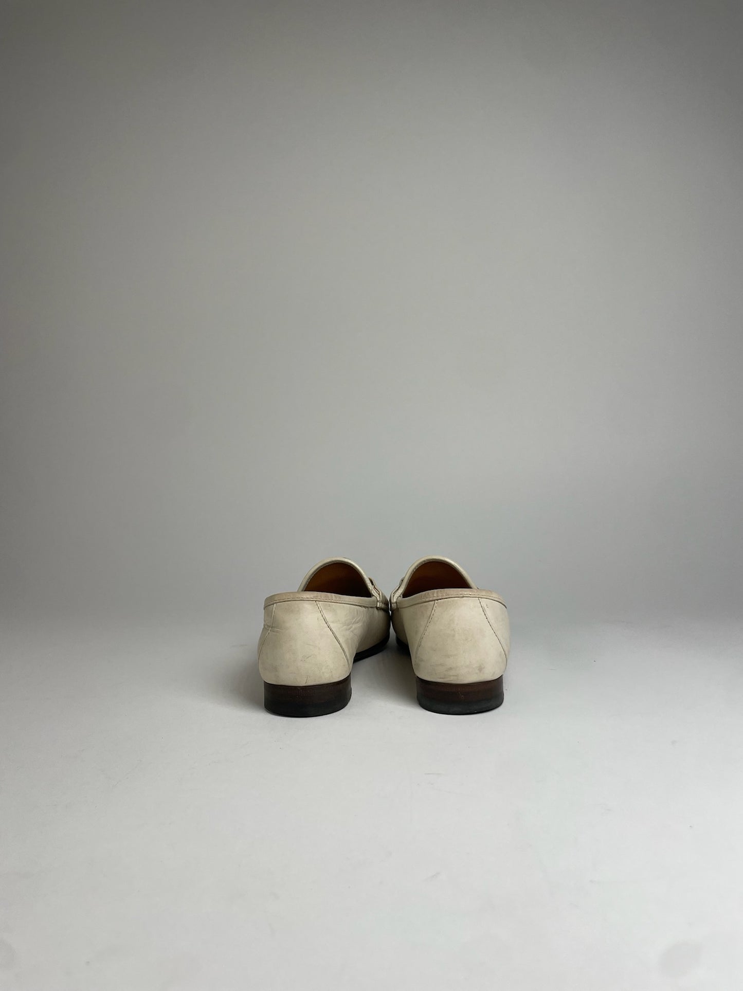 Vintage Gucci Leather Mokassins White EU35