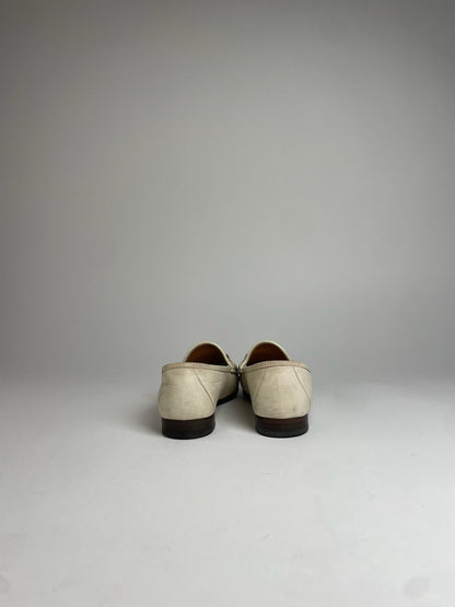 Vintage Gucci Leather Mokassins White EU35