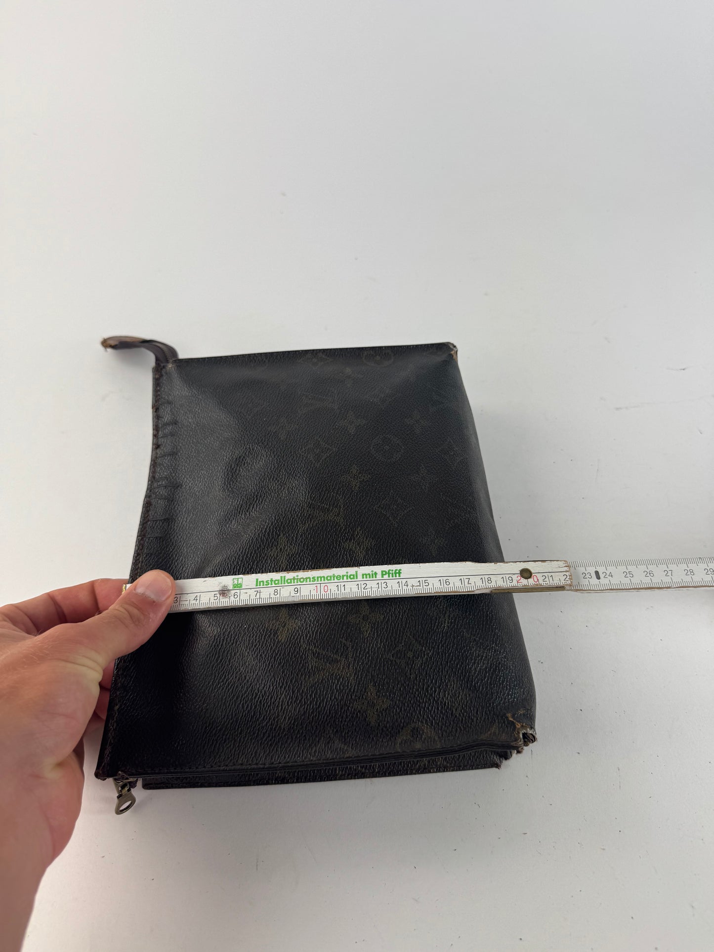 Pochette vintage Louis Vuitton en cuir Monogram marron