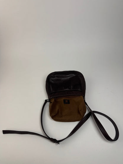 Sac vintage en cuir marron Issey Miyake