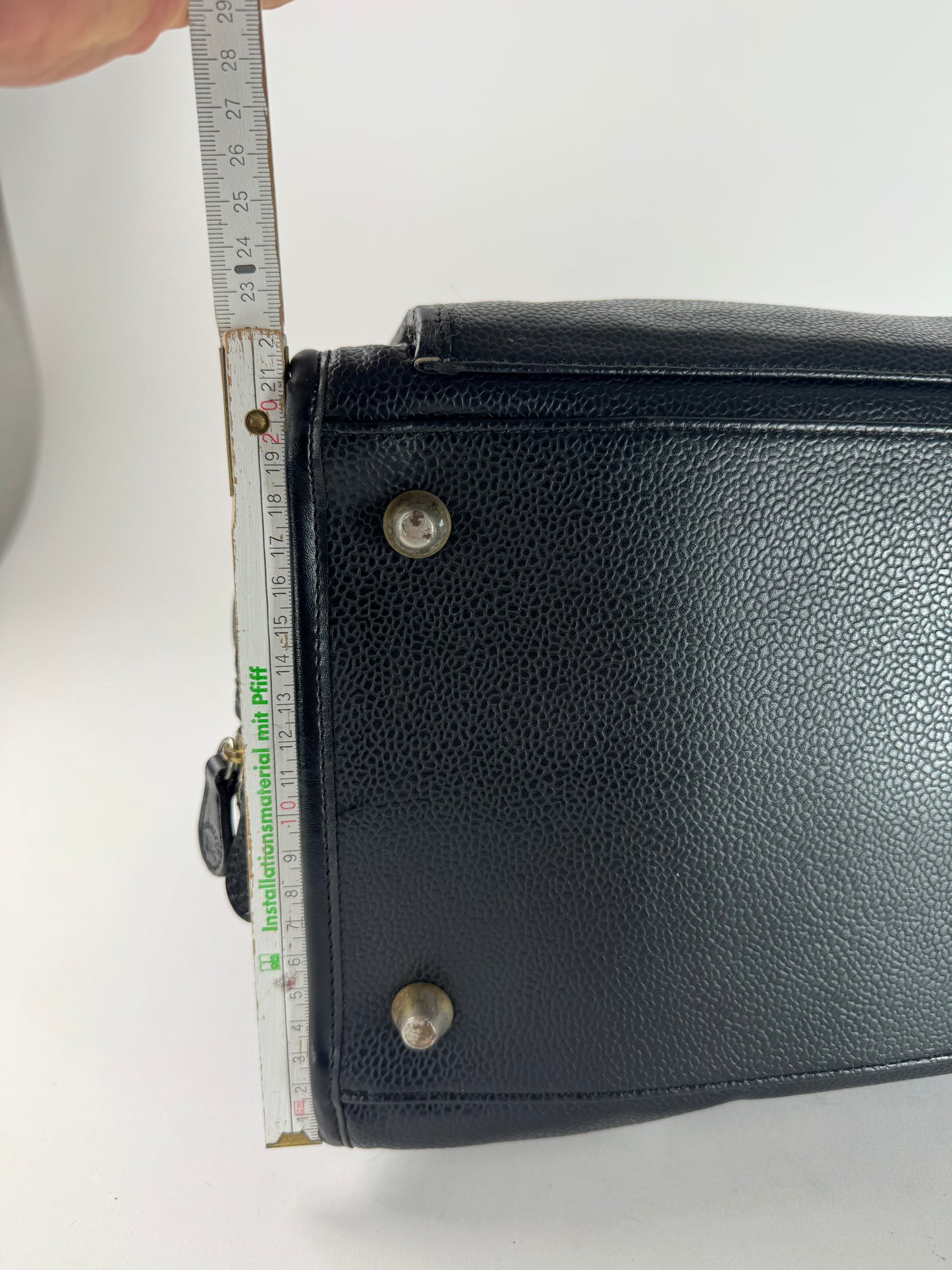 Vintage Burberry Leather Duffel Bag Black