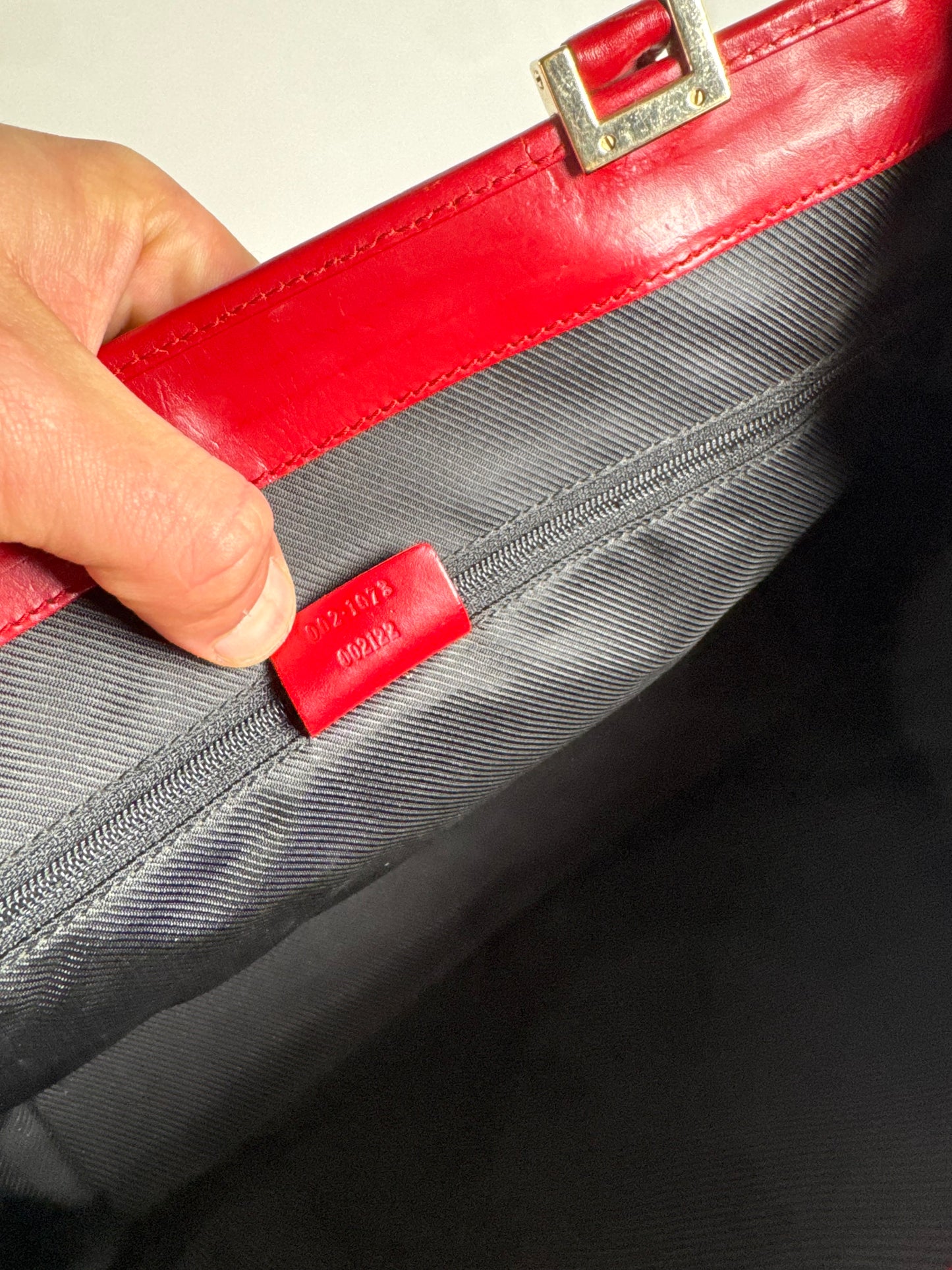 Vintage Gucci Vintage Jackie Monogram Handbag Brown Black Red