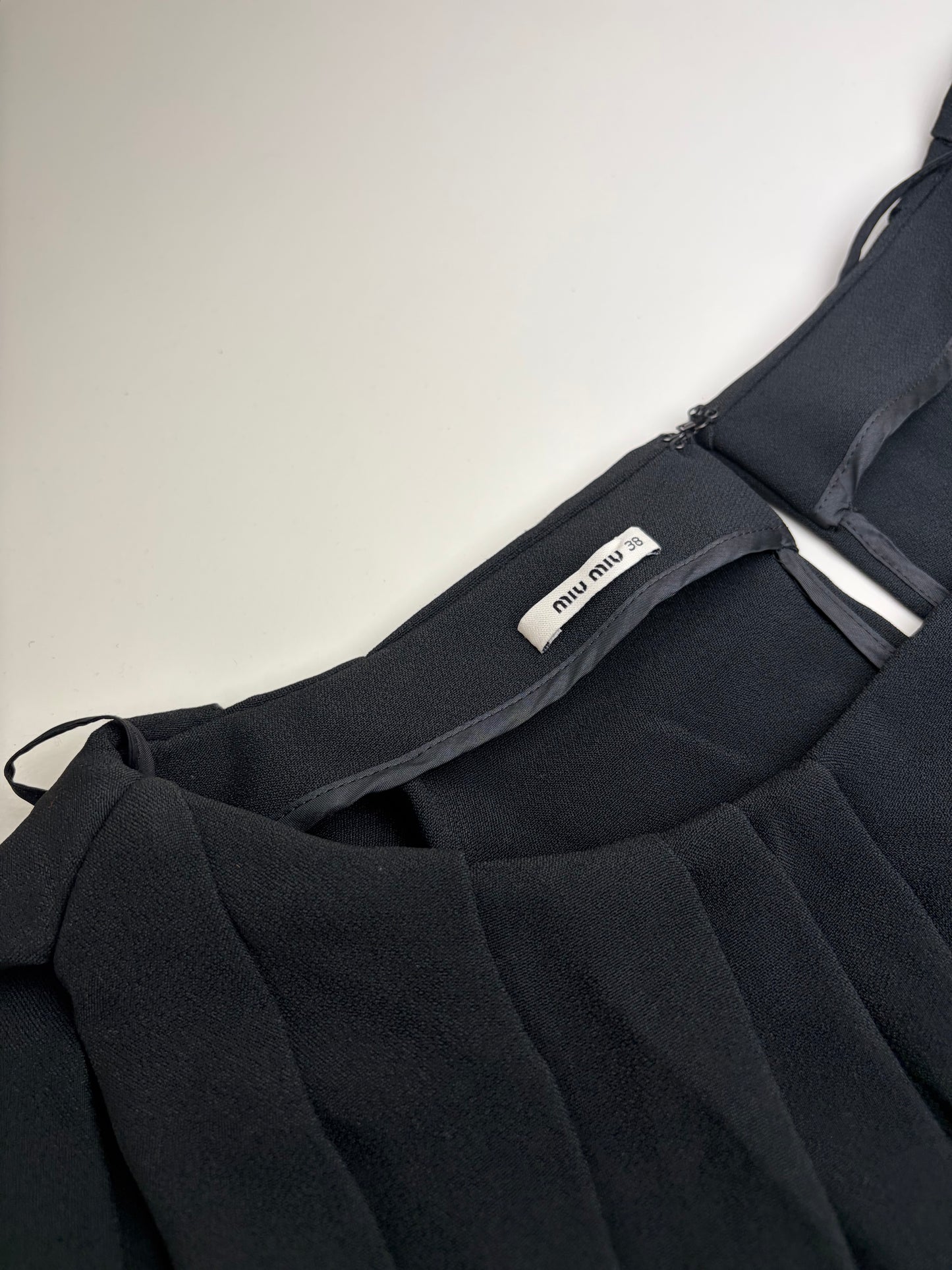 Vintage Miu Miu Sleeveless Draped Dress Black M