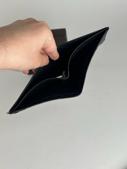 Vintage Bottega Veneta Intrecciato Leather wallet Black