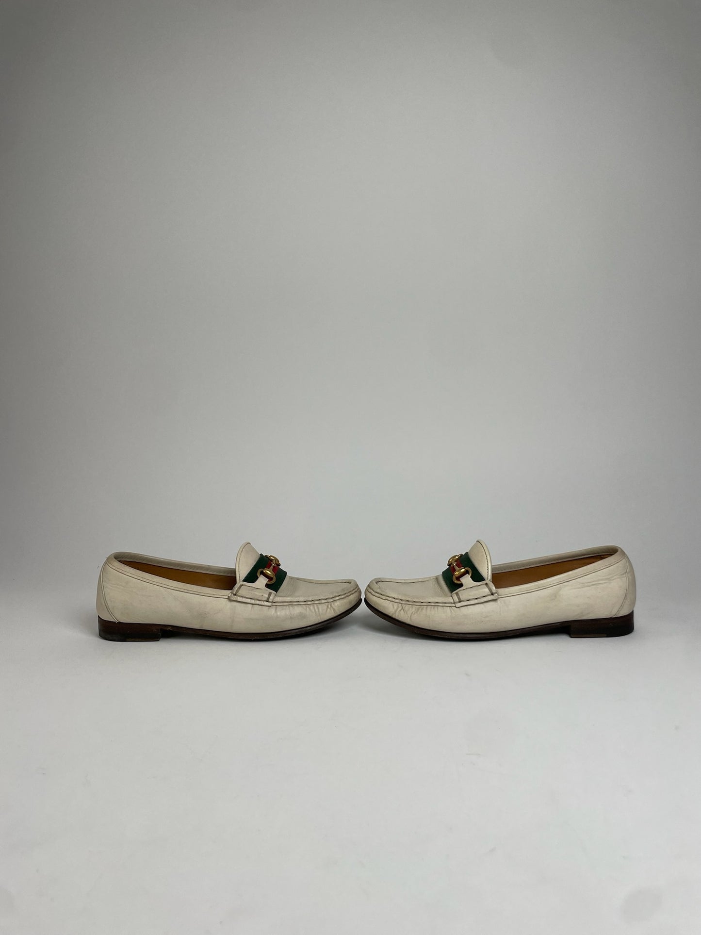Vintage Gucci Leather Mokassins White EU35