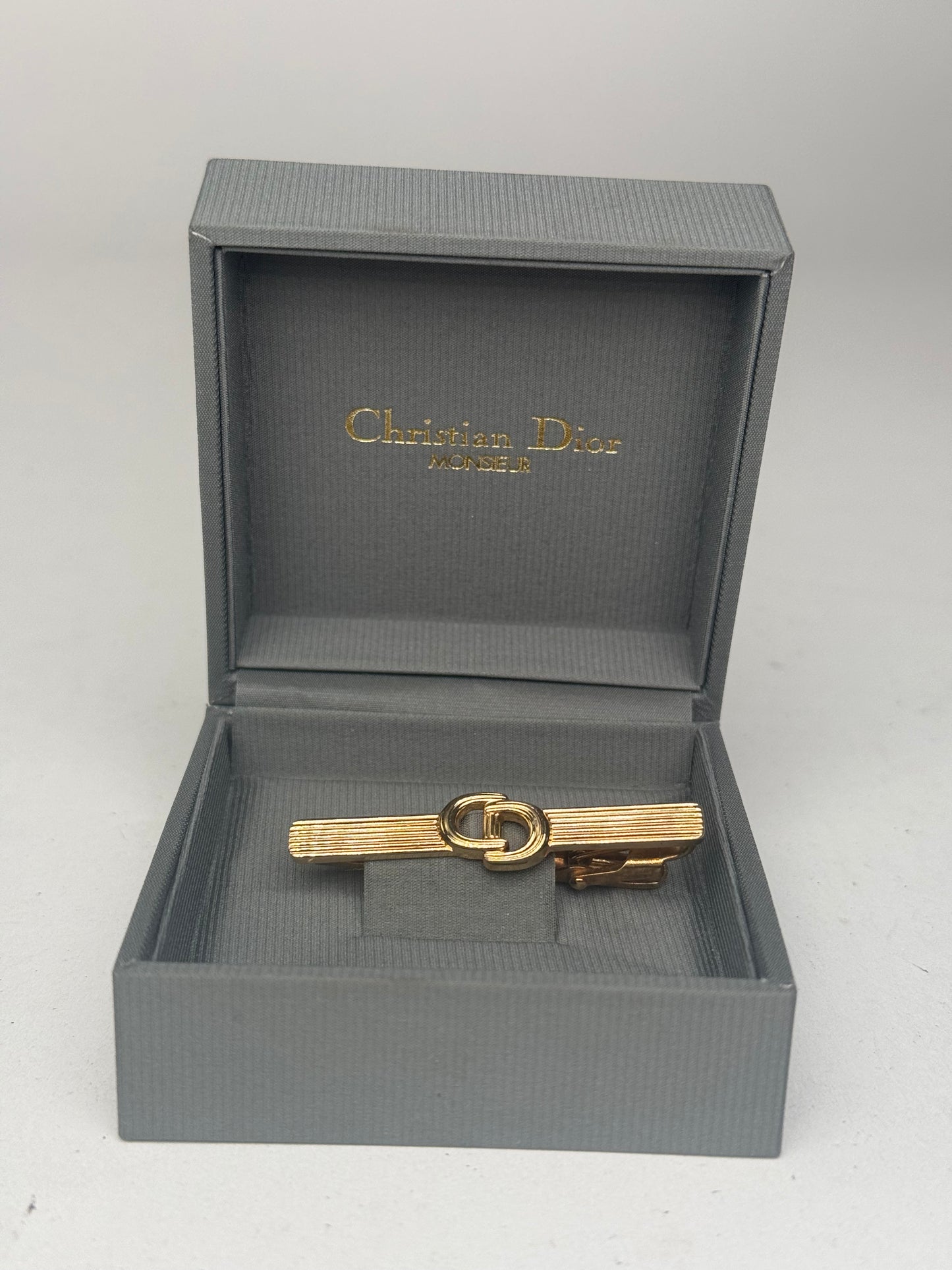 Vintage Dior Metal Money / Tie Clamp golden