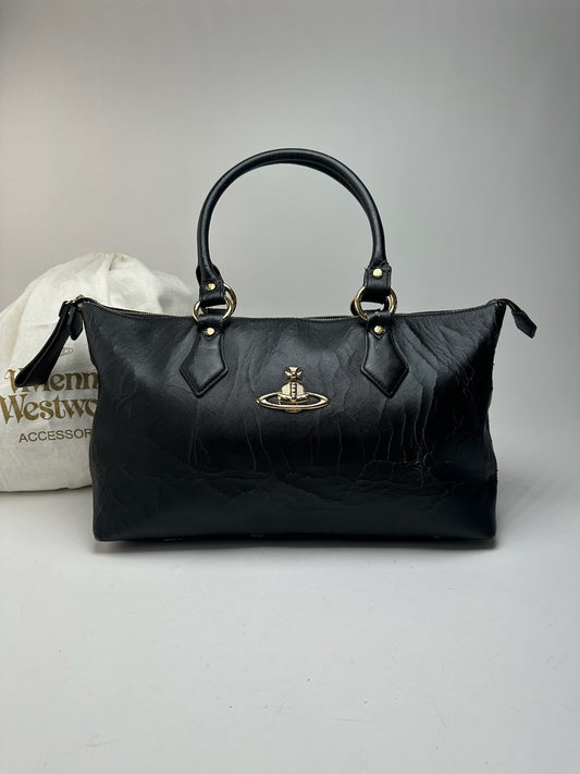 Vintage Vivienne Westwood Leather Bag Black