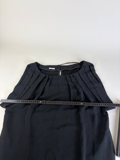 Vintage Miu Miu Sleeveless Draped Dress Black M
