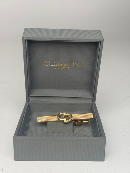 Vintage Dior Metal Money / Tie Clamp golden