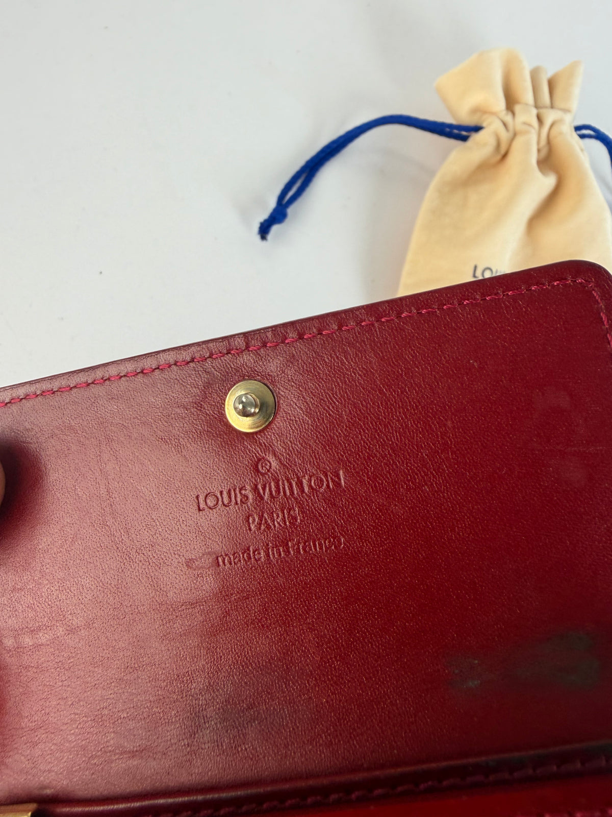 Vintage Louis Vuitton Monogram Monogram Vernis Patent Key Holder Late 1990s Red
