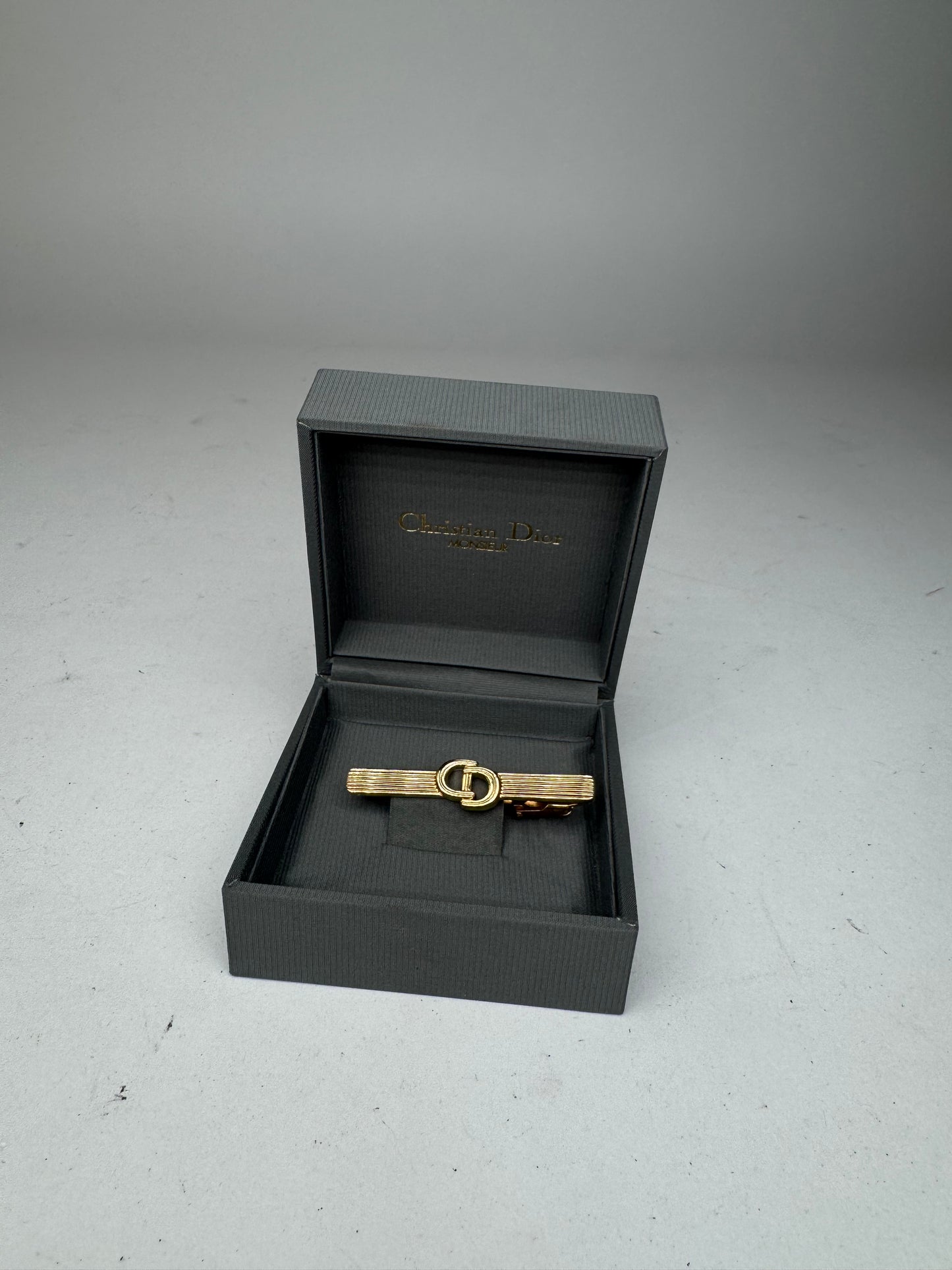 Vintage Dior Metal Money / Tie Clamp golden
