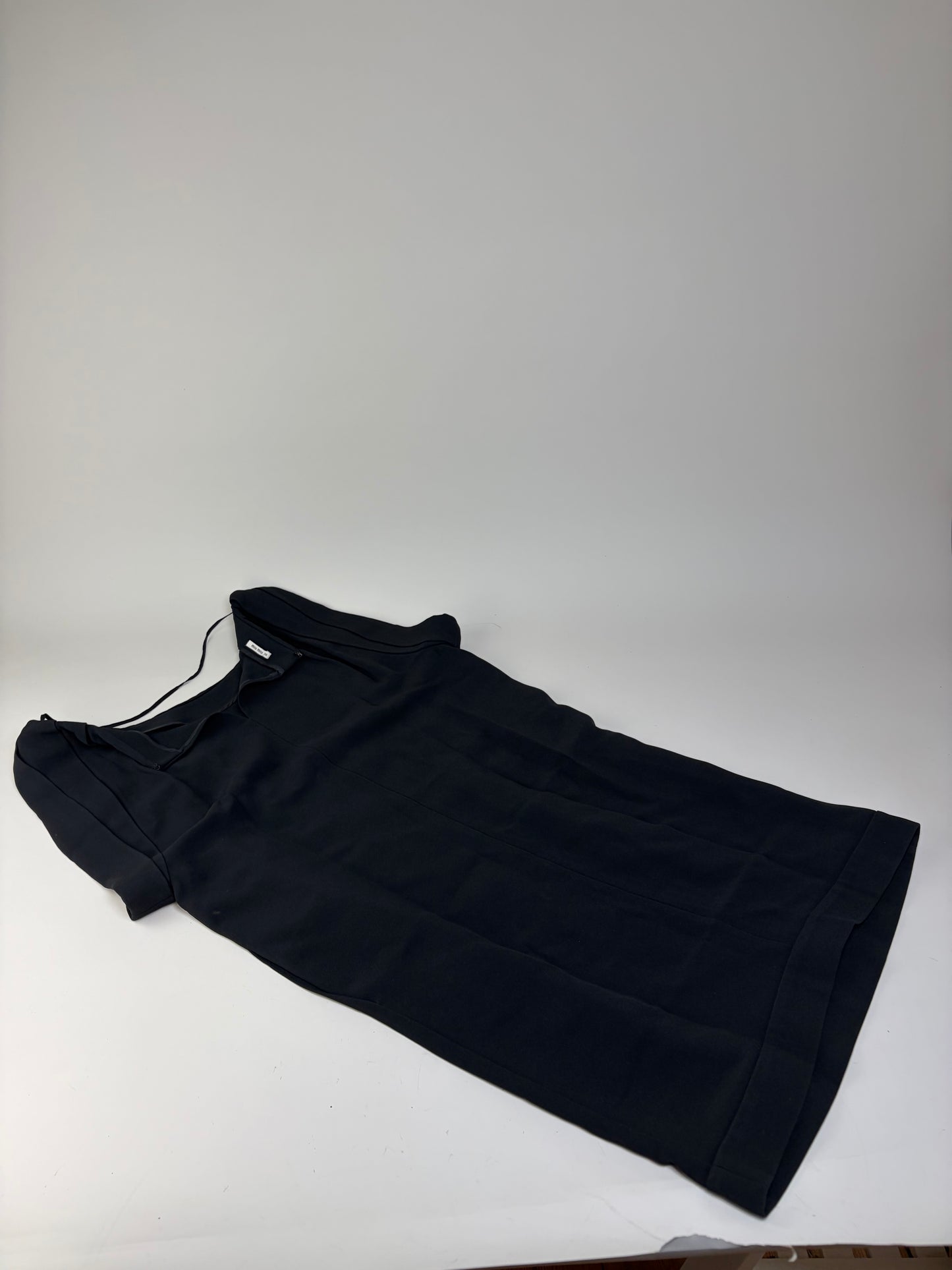 Vintage Miu Miu Sleeveless Draped Dress Black M