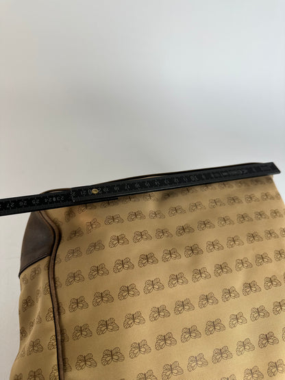 Vintage Bottega Veneta Butterfly Monogram Tote Bag Camel Brown