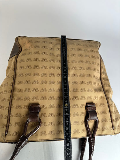 Vintage Bottega Veneta Butterfly Monogram Tote Bag Camel Brown
