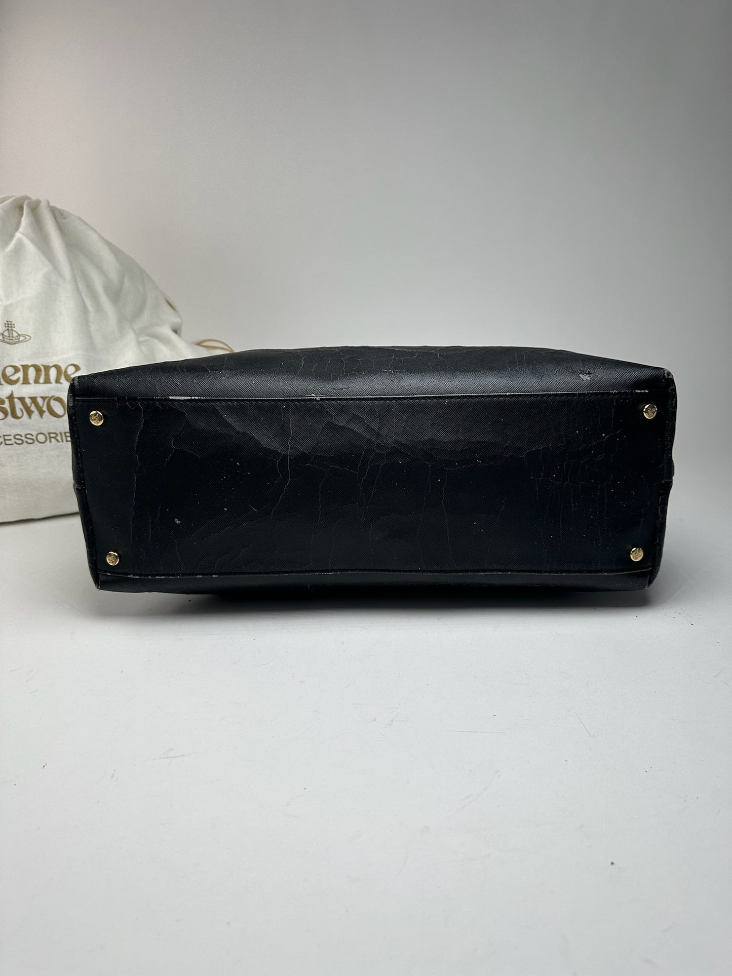 Vintage Vivienne Westwood Leather Bag Black