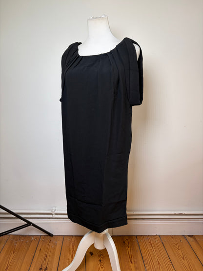 Vintage Miu Miu Sleeveless Draped Dress Black M