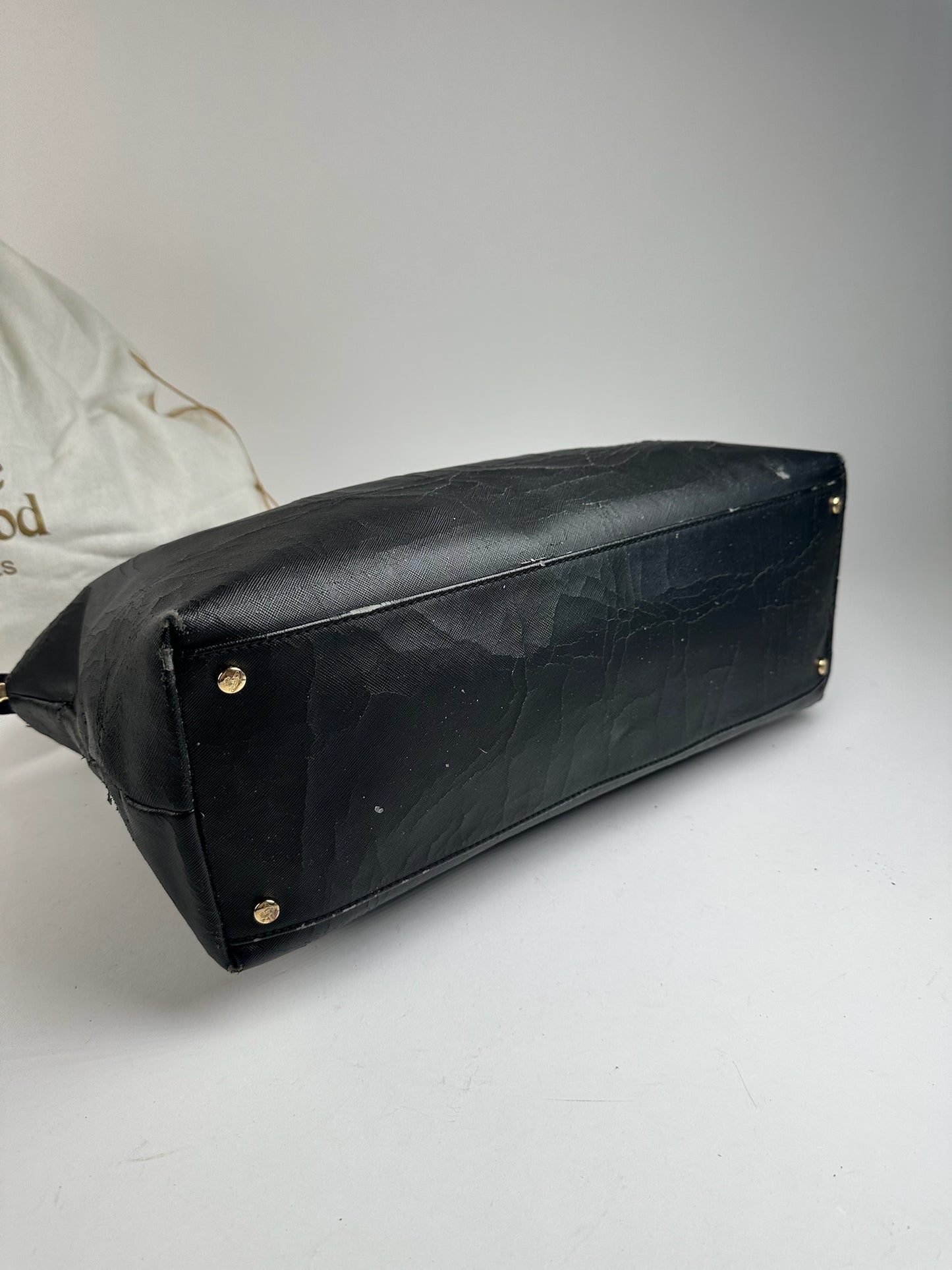 Vintage Vivienne Westwood Leather Bag Black