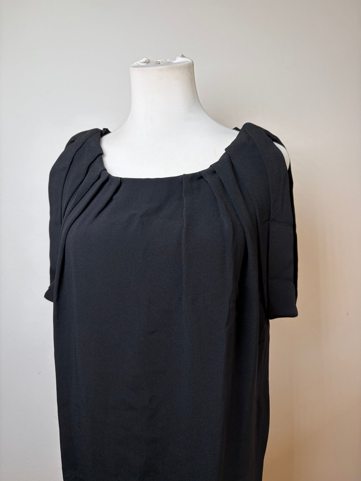 Vintage Miu Miu Sleeveless Draped Dress Black M