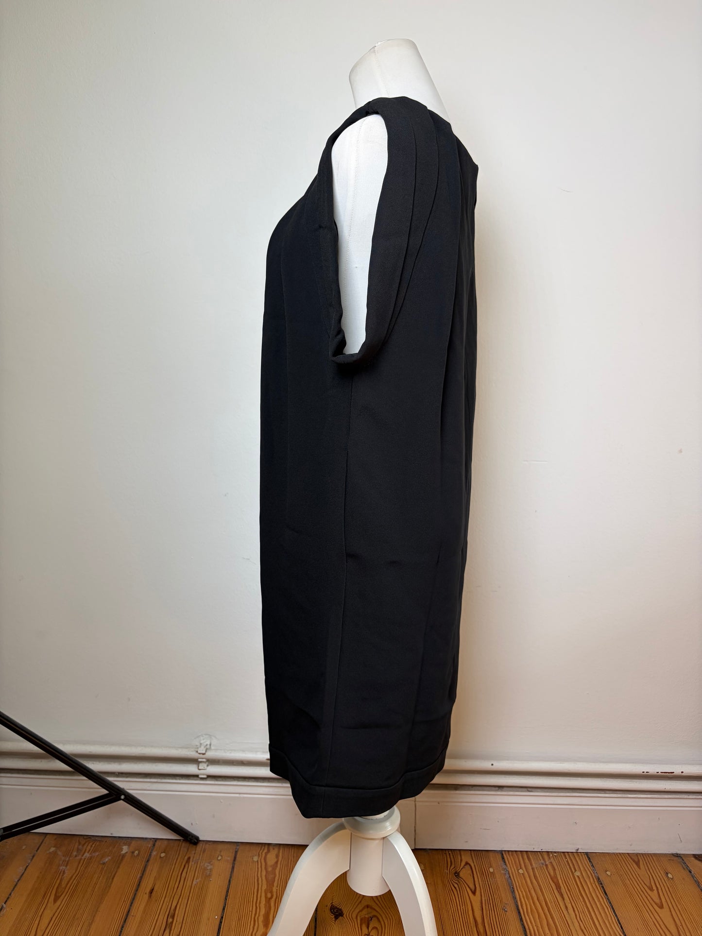 Vintage Miu Miu Sleeveless Draped Dress Black M