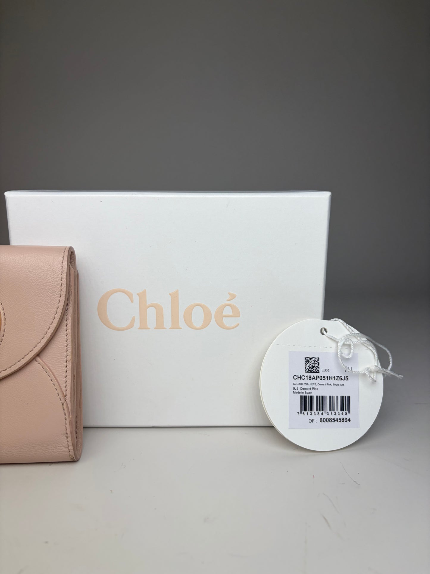 Vintage Chloe Leather Wallet Blush Pink Gold Snap
