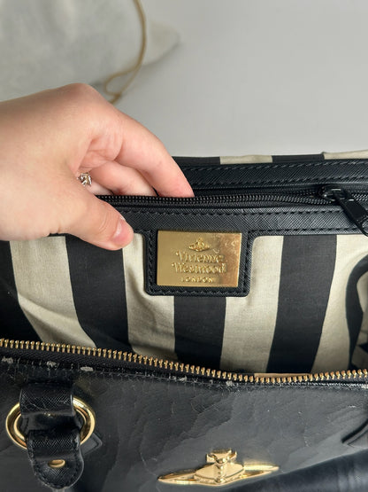 Vintage Vivienne Westwood Leather Bag Black