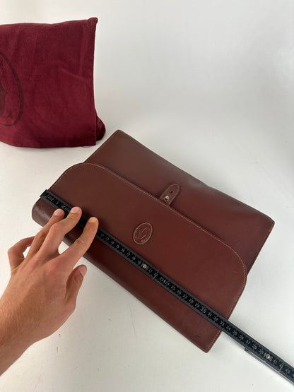 Vintage Cartier Burgundy Leather Clutch
