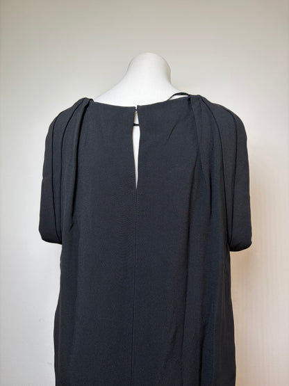 Vintage Miu Miu Sleeveless Draped Dress Black M