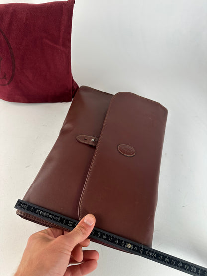 Vintage Cartier Burgundy Leather Clutch