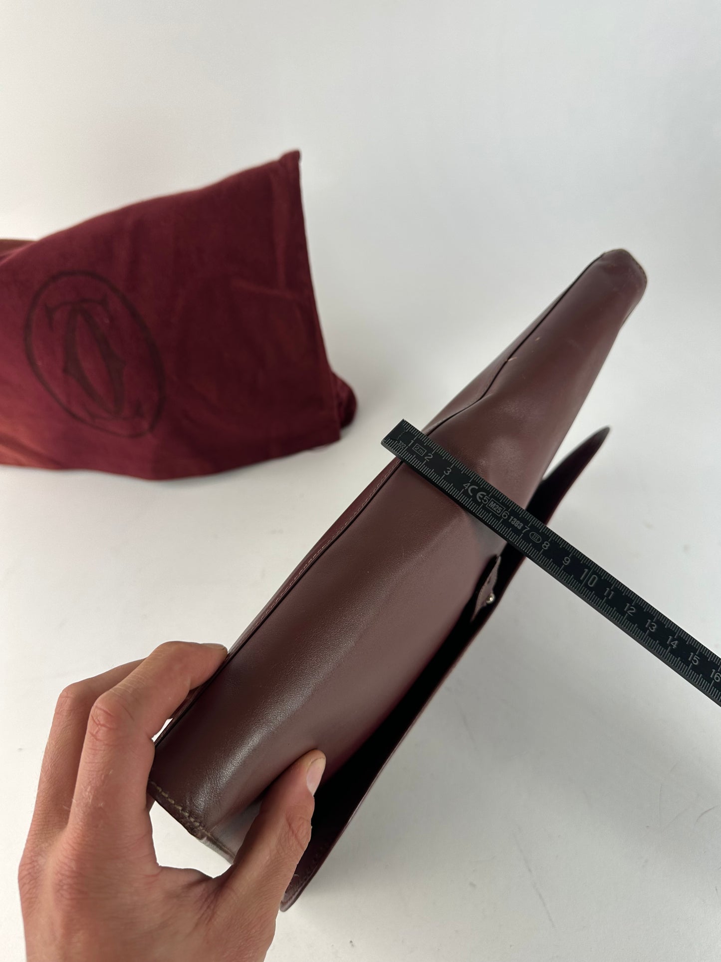 Vintage Cartier Burgundy Leather Clutch