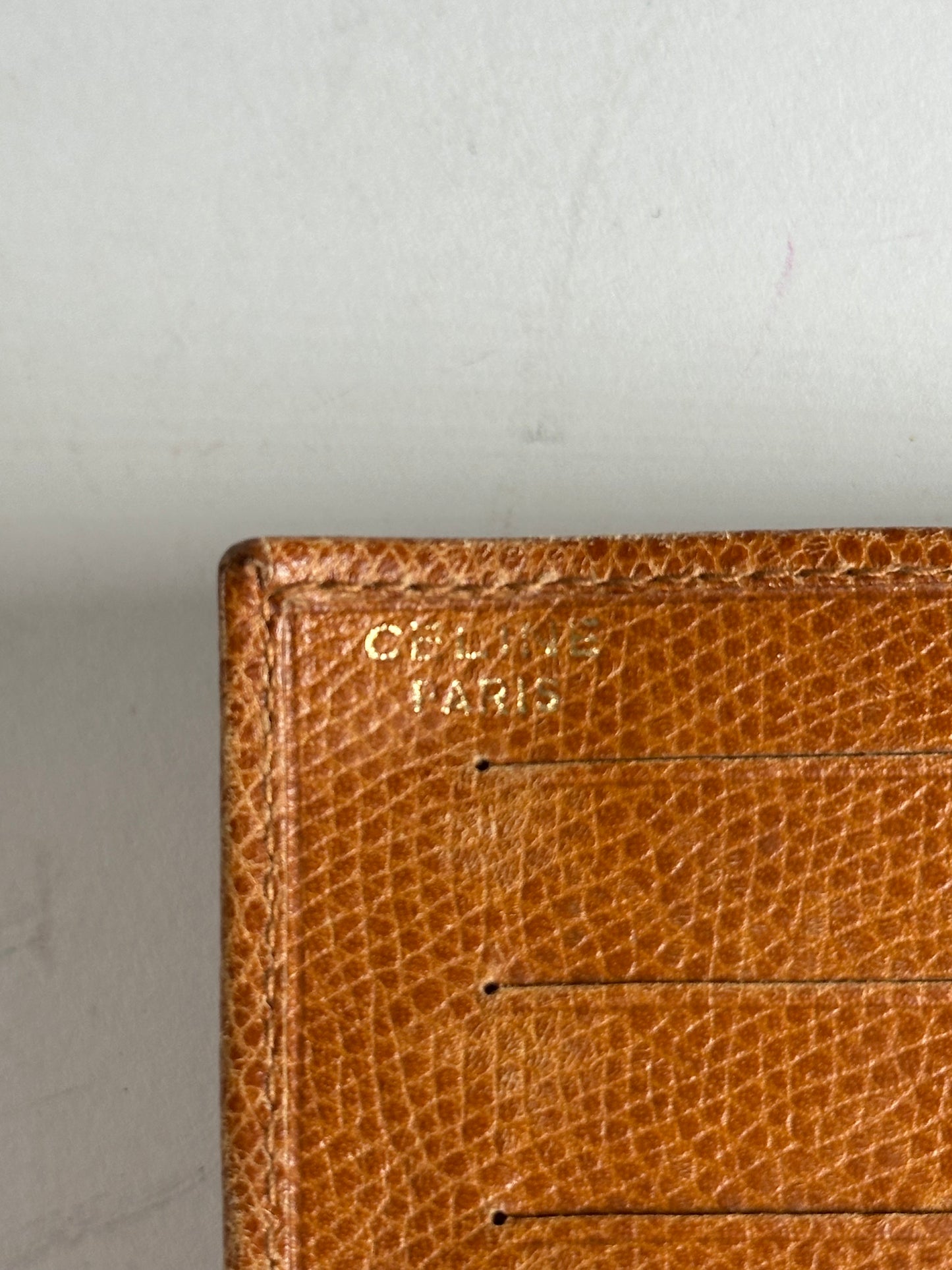 Vintage Celine Paris Snake Emblossed Long Leather wallet Brown