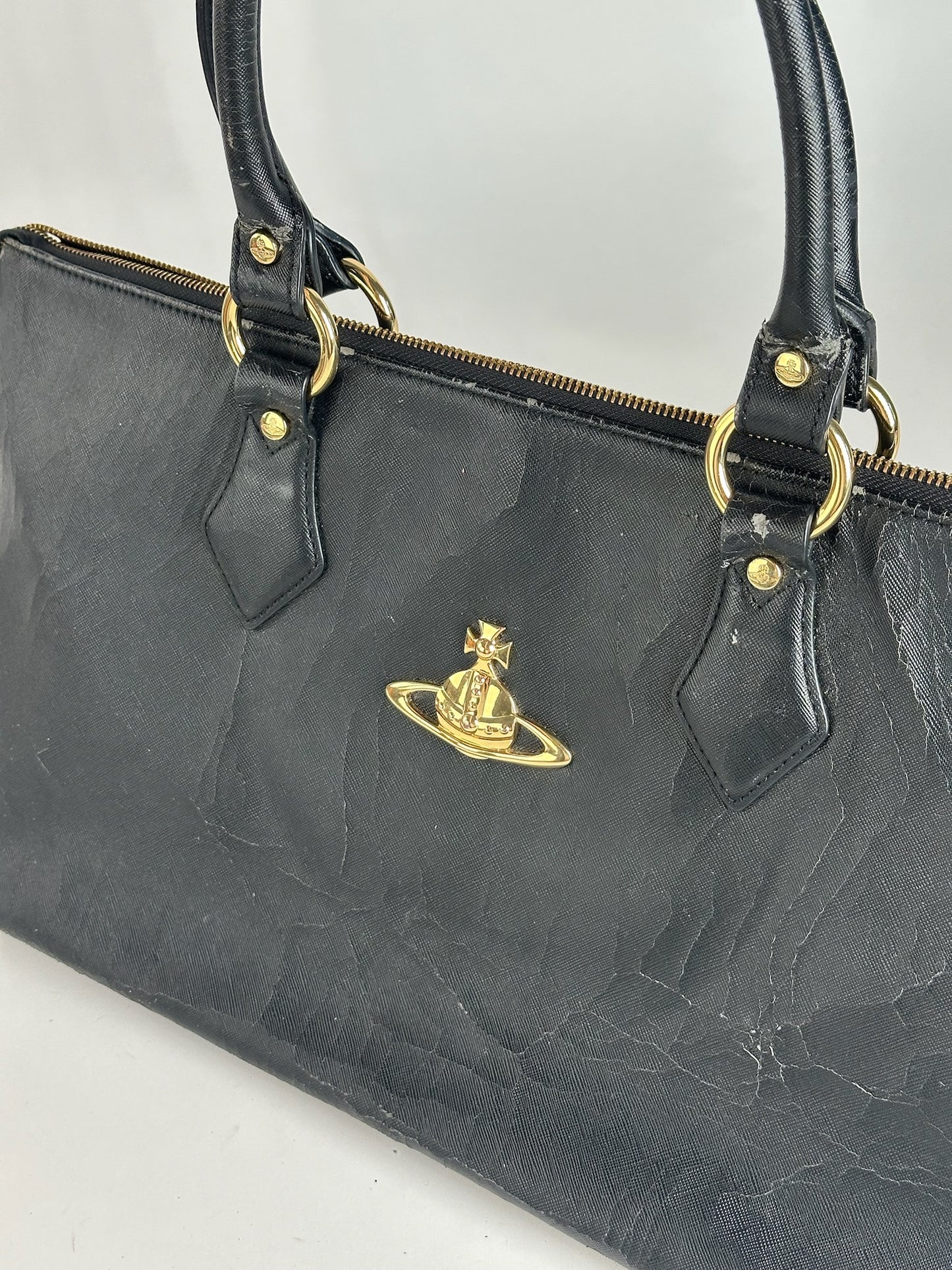 Vintage Vivienne Westwood Leather Bag Black