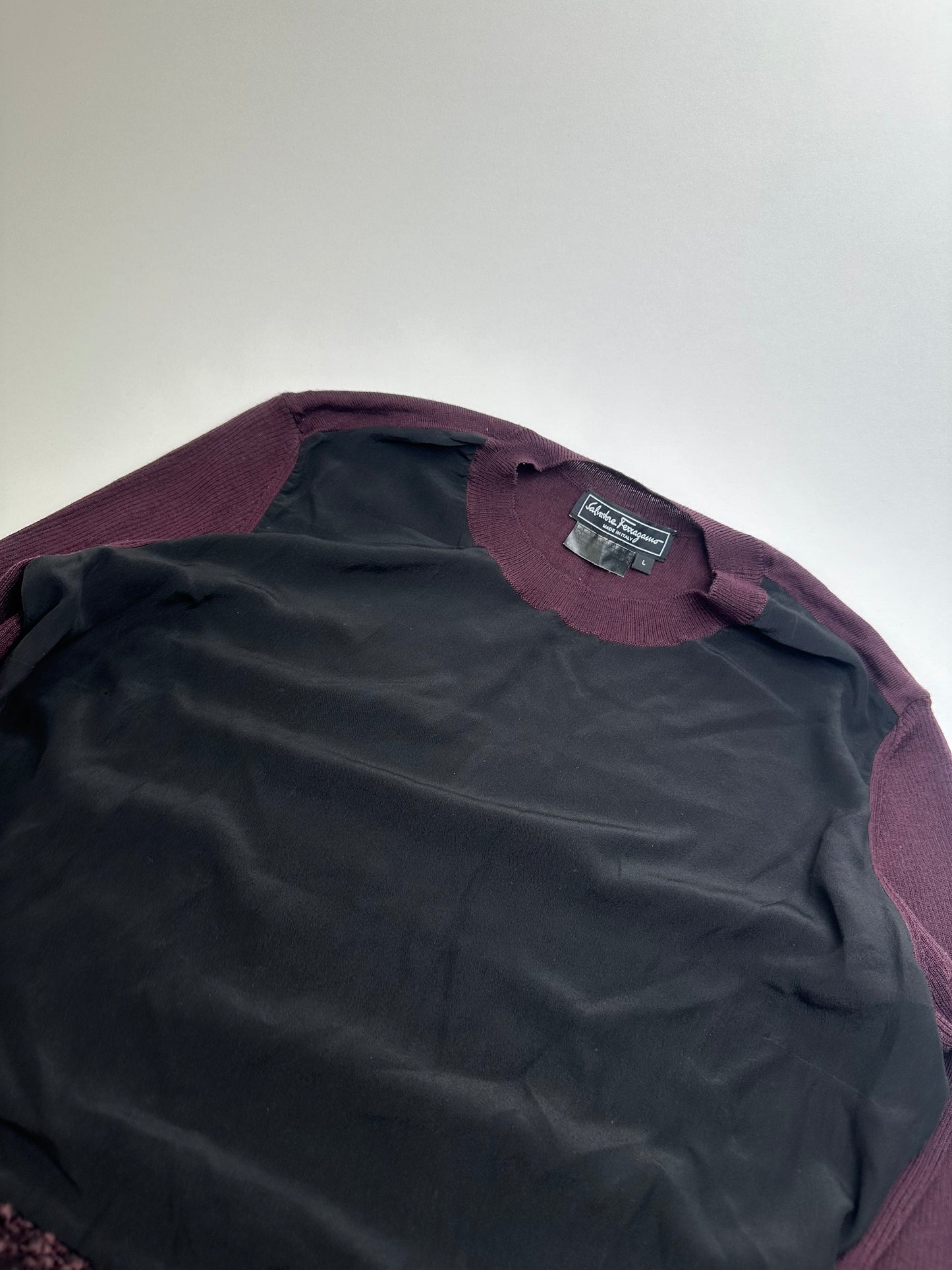 Vintage Ferragamo Wool Dress Black