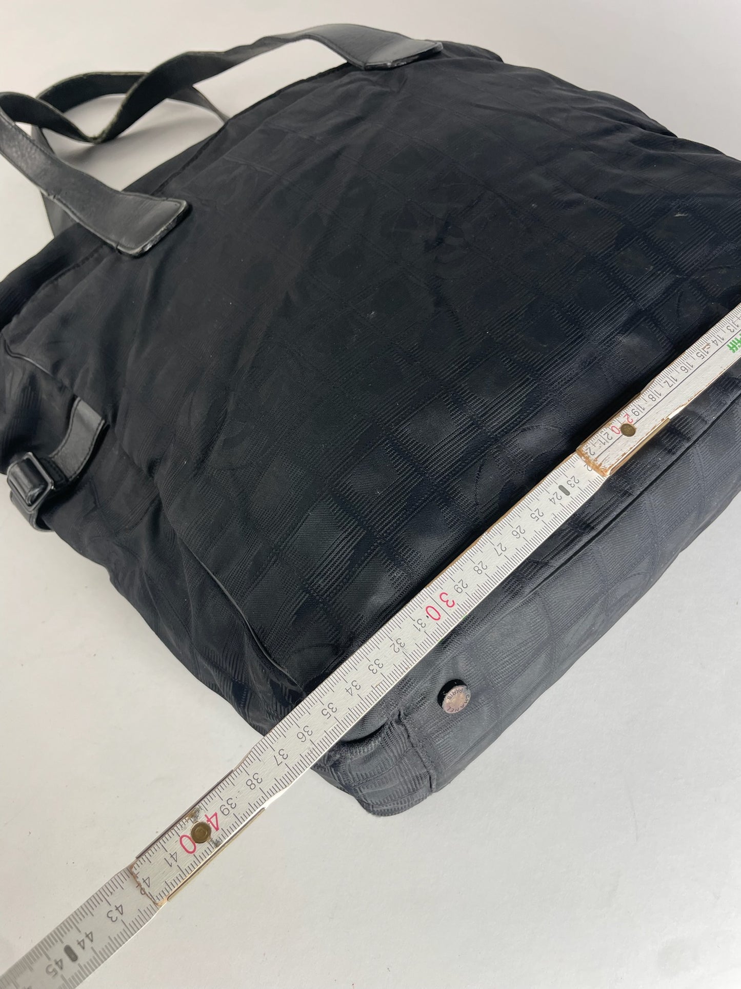 Vintage Chanel Monogram New Travel Line Handbag Black