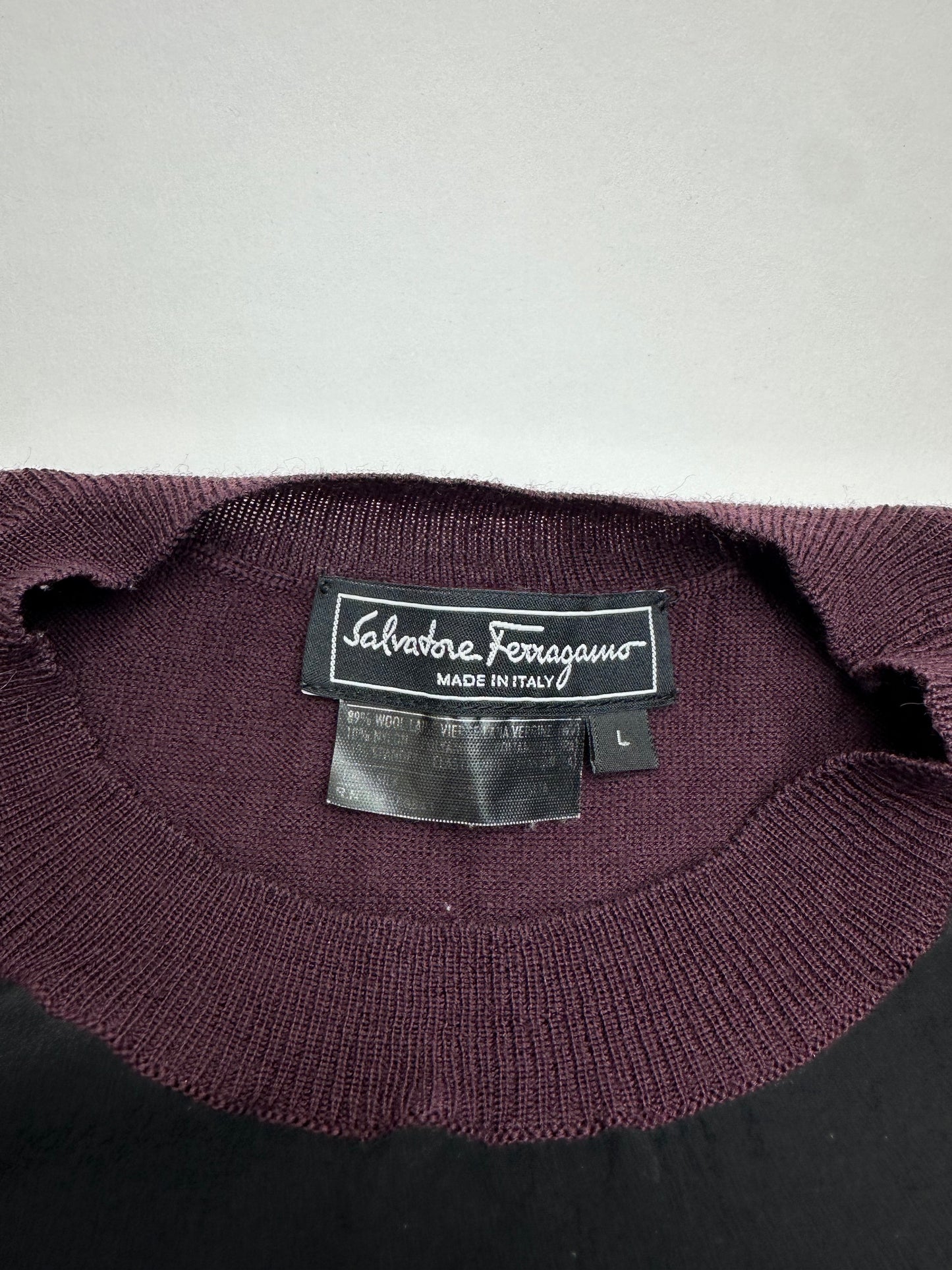 Vintage Ferragamo Wool Dress Black