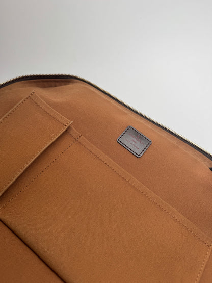 Vintage Louis Vuitton Damier Monogram 24h travel leather bag brown