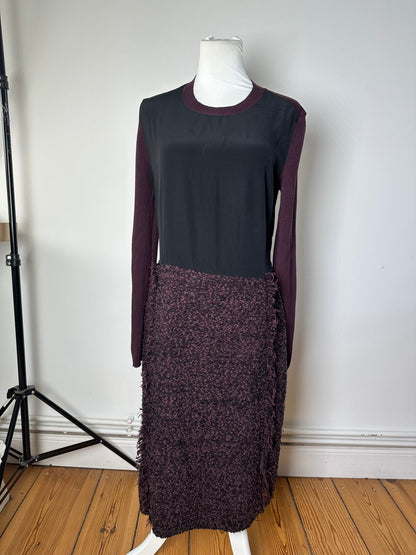 Vintage Ferragamo Wool Dress Black