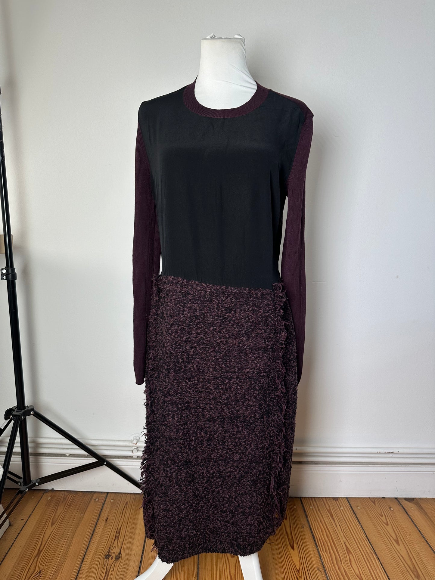 Vintage Ferragamo Wool Dress Black