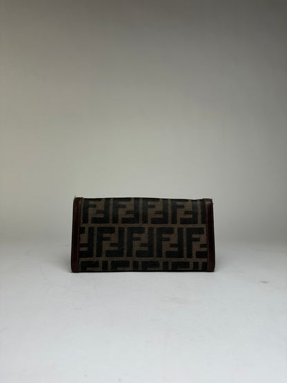 Vintage Fendi Zucca Bifold Wallet Late 1990s Brown