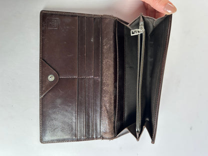 Vintage Fendi Zucca Bifold Wallet Late 1990s Brown