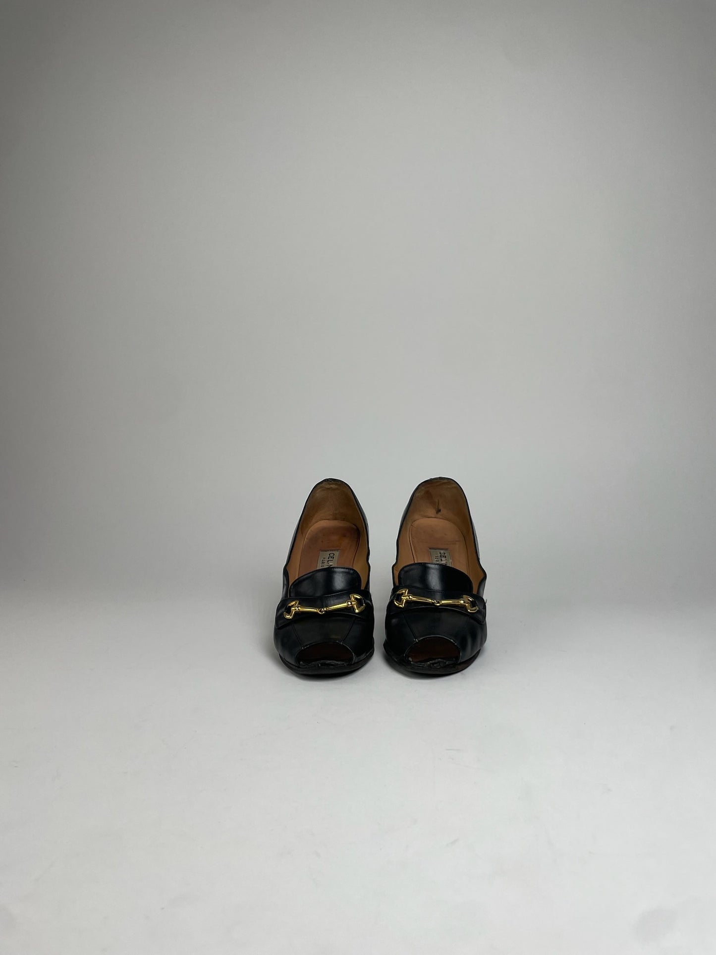 Vintage Celine Leather Pumps Black EU36